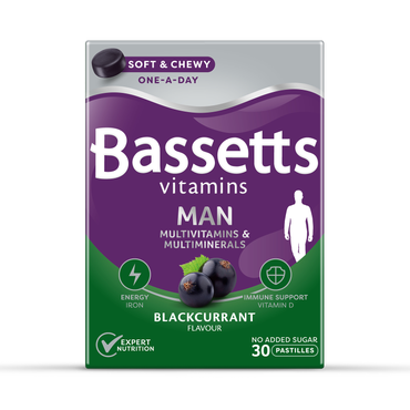 Review of Bassetts Vitamins Man Multivitamins & Multiminerals Blackcurrant 30 Pastilles