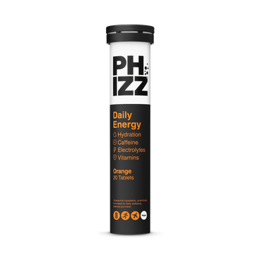 Phizz Daily Energy 3-In-1 Formula, Hydration, Electrolytes & Vitamins Effervescent Tablets Orange  20 Tablets