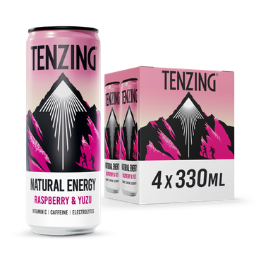 Review of Tenzing Raspberry & Yuzu Natural Energy Drinks 4x 330ml