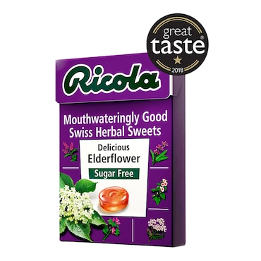 Ricola Elderflower Swiss Herbal Sweets Box 45g image 1