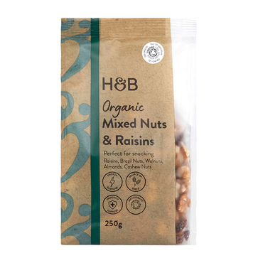 Review of Holland & Barrett Organic Mixed Nuts & Raisins 250g