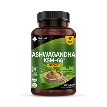 Review of New Leaf Products Ashwagandha KSM 66 Tablets 365 tablets