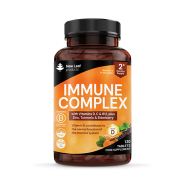 Review of New Leaf Products Immune Complex with Vitamins, Zinc, Turmeric, Elderberry Tablets 120 tablets