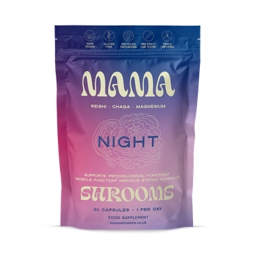 Review of Mama Shrooms Night Functional Mushroom Capsules 30 Capsules
