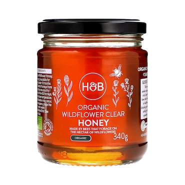 Holland & Barrett Organic Wild Flower Clear Honey 340g image 1