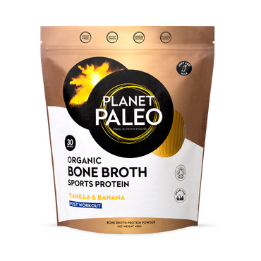 Review of Planet Paleo Organic Bone Broth - Sports Protein Vanilla & Banana 480g