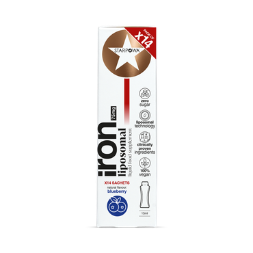 Review of Starpowa Iron + Vit-C Liquid Liposomal Blueberry 14 Sachets