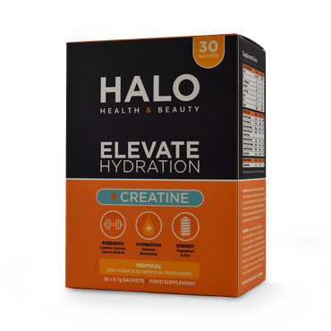 Review of Halo Health and Beauty Limited ELEVATE Hydration +Creatine Electrolytes Tropical x30 Sachets