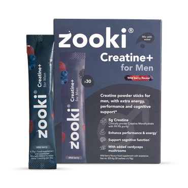 Review of Zooki Creatine+ For Men Powder Wild Berry Flavour 30 Sachets