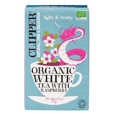 Clipper Organic White Tea With Raspberry Tea Bags