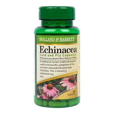 Holland & Barrett Echinacea Cold & Flu 60 Capsules 140mg image 2