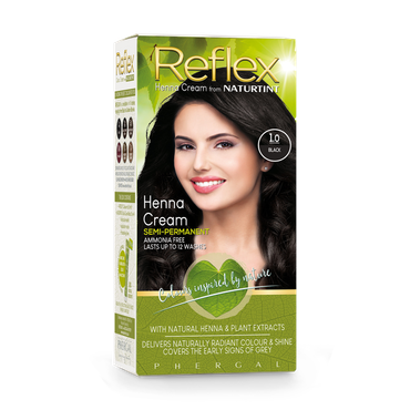 Naturtint Reflex Semi-Permanent Henna Cream Hair Colour 1.0 (Black)
