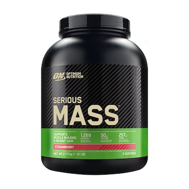 Optimum Nutrition Serious Mass Strawberry 2.72kg image 1