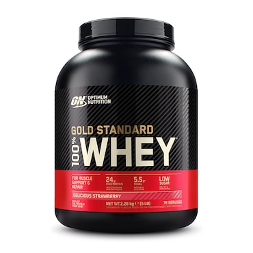 Optimum Nutrition Gold Standard 100% Whey Powder Strawberry 2.28kg image 1