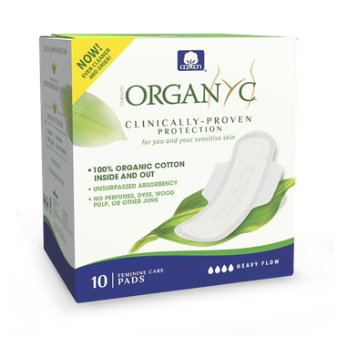 Review of Organyc Period Pads Night Heavy Flow (with folded wings) 10’s