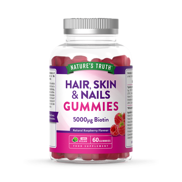 Review of Nature's Truth Hair Skin & Nails Biotin 5000ug - 60 Gummies - Raspberry 60Gummy