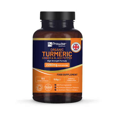 Review of Prowise Healthcare Organic Turmeric 2280mg (High Strength) with Black Pepper & Ginger – 180 Vegan Capsules