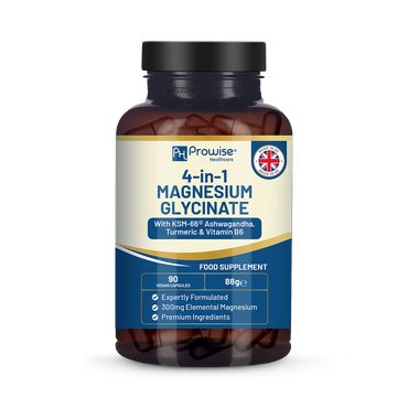 Review of Prowise Healthcare 4-in-1 Magnesium Glycinate added with KSM-66 Ashwagandha, Turmeric and Vitamin B6  90 Vegan Capsules