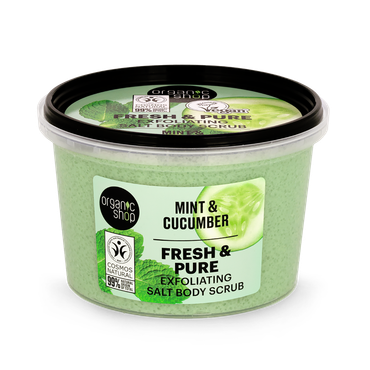 Review of Organic Shop Fresh & Pure Exfoliating Salt Body Scrub Mint & Cucumber 250ml