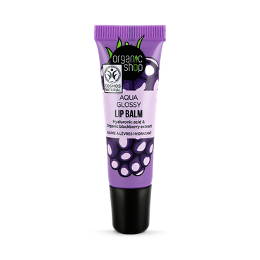 Review of Organic Shop Aqua Glossy Lip Balm Hyaluron Therapy with Hyaluronic Acid & Blackberry Extract 10ml