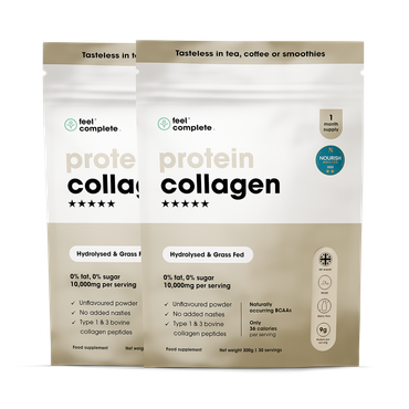 Review of Feel Complete Protein Collagen Powder - Unflavoured Bovine Peptides 10,000mgs - 2 Month Supply 600g