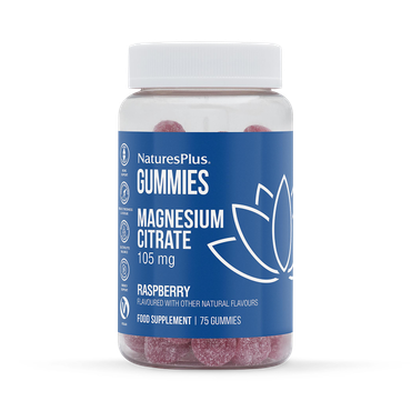 NaturesPlus Magnesium Citrate 105mg Raspberry 75 Gummies | H&B