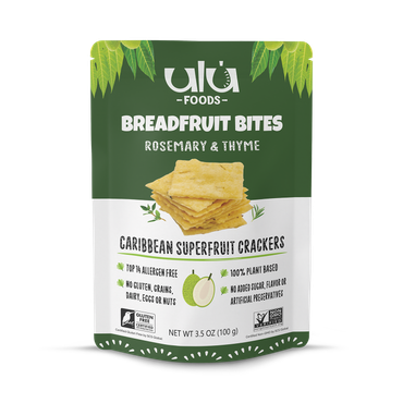 Review of Ulu Foods Breadfruit Bites Rosemary & Thyme Crackers 100g