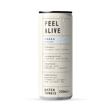 Review of Water Junkie Chaga Feel Alive Coconut/Lychee 250ml