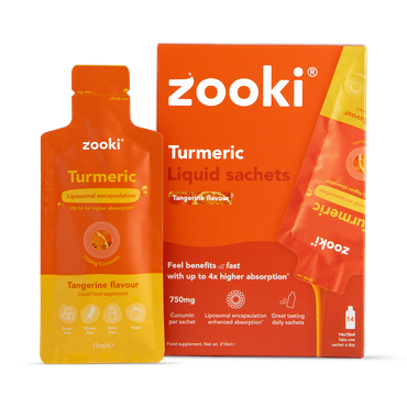 Review of Zooki Liposomal Turmeric Curcumin Tangerine Flavour 750mg 14 Sachets