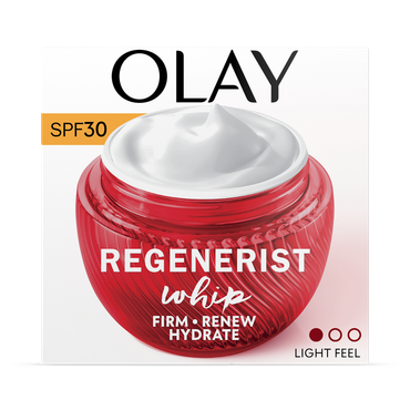 Review of Olay Regenerist Whip Day Face Cream SPF30 Lightweight Moisturiser with Niacinamide and Peptides 50ml