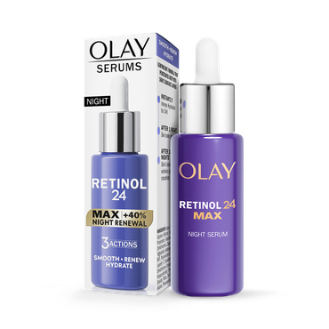 Review of Olay Retinol 24 MAX Night Serum for Face. Anti Ageing Renewal Skincare, 40ml