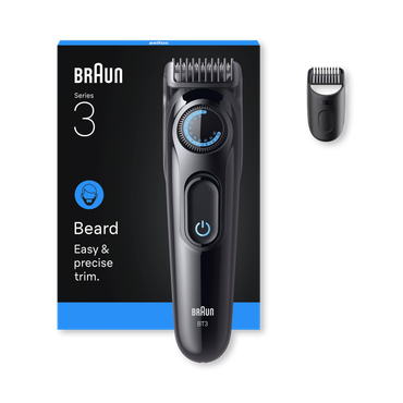 Review of Braun Beard Trimmer Series 3, +2 Styling Tools, 20 Lengths, Sharp Blade, BT3500, Black