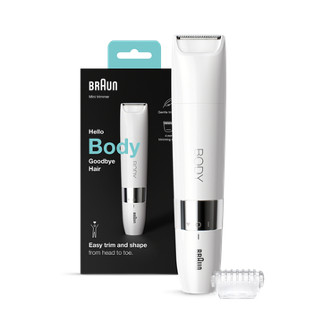 Review of Braun Body Mini Trimmer BS1000, Electric Body Hair Removal for Women and Men, White