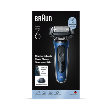 Review of Braun Series 6 Electric Shaver, +1 Attachment, 62-B1200S, Blue