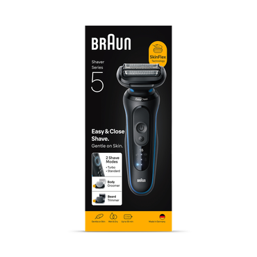 Review of Braun Series 5 Electric Shaver, Up to 50 min, +2 Attachments, 52-B1650S, Blue