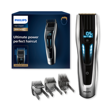 Review of Philips Hairclipper Series 9000 Cordless hair clippers with 3 accessories
