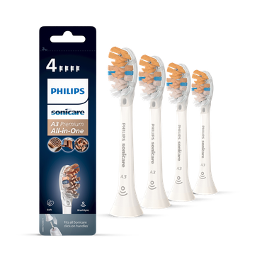 Review of Philips Sonicare A3 Premium All-in-One 4 White sonic toothbrush heads