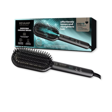 Review of REVAMP DeepForm Ceramic Straightening Hot Brush - Black