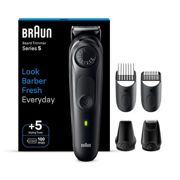 Review of Braun Beard Trimmer Series 5, +5 Styling Tools, 20 Lengths, Sharp Blade, BT5430, Black
