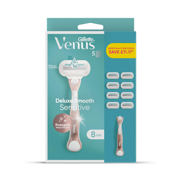 Review of Venus Deluxe Smooth Sensitive Rose Gold Handle + 8 Blades