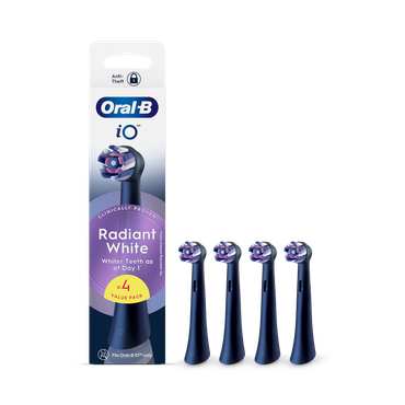 Review of Oral-B iO Series Radiant White Black, Original Brush Heads for Teeth Whitening, 4