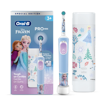 Review of Oral-B Pro Kids Electric Toothbrush, 1 Handle Disney Frozen, 1 Toothbrush Head, 1 Travel Case