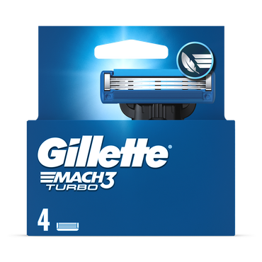 Review of Gillette Mach3 Turbo Razor Refills for Men, 4 Razor Blade Refills