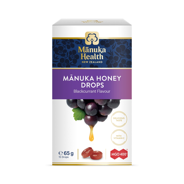 Review of Manuka Health NZ MGO 400+ Manuka Honey Drops with Blackcurrant 65gm-15's