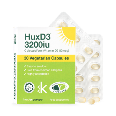 Review of HuxD3 3200iu Vitamin D3 30 veg caps