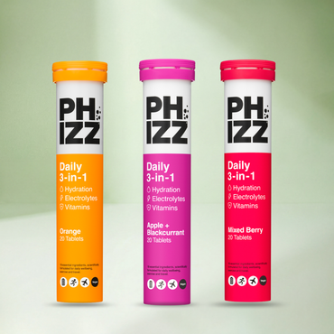 Review of Phizz Daily Energy 3-In-1 Formula, Hydration, Electrolytes & Vitamins Effervescent Tablets Mixed Flavours 3 x 20 Tablets Bundle