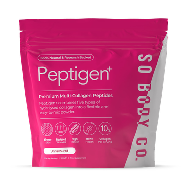 Review of So Body Co Peptigen+ Multi Collagen Types I, II, III, V, X & Undenaured Type II 10,000mg Daily 10g X 30 Serving