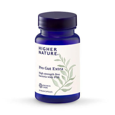Review of Higher Nature Pro-Gut Extra - 20Billion CFU Live Bacteria - 6 Synbalance® Strains with FOS - 30 Vegan Capsules