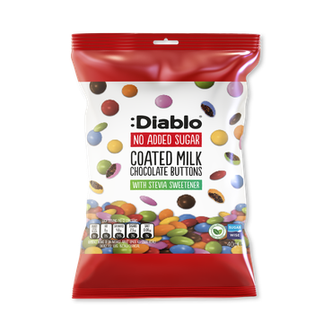 Review of Diablo No Added Sugar Coated Milk Chocolate Buttons 40g