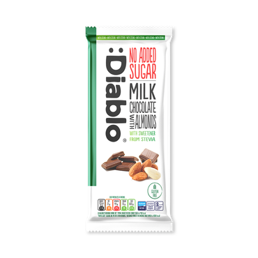 Review of Diablo No Added Sugar Milk Chocolate Bar Almonds 75g